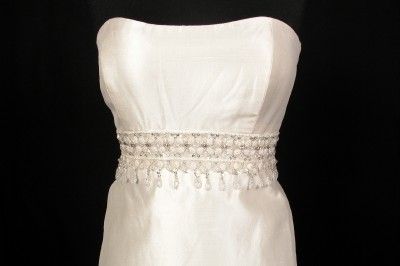 Barge La Fleur LF184 Ivory Silk Shantung Couture Bridal Wedding Dress 