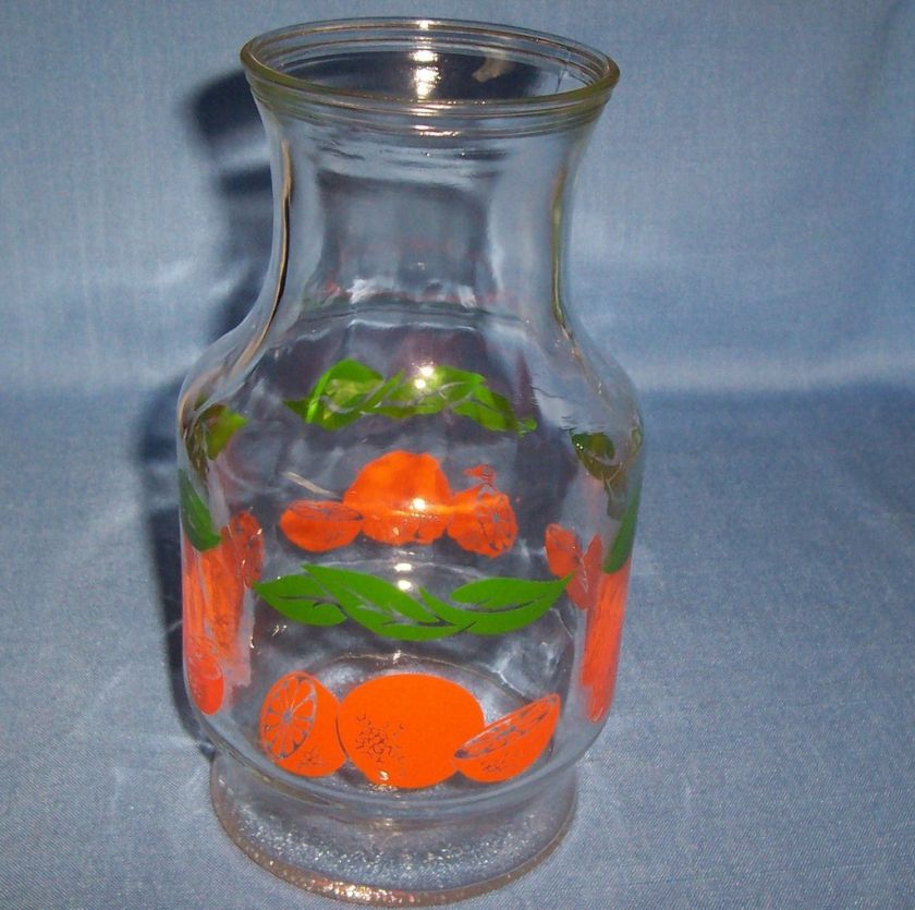 Vintage Orange Juice Carafe Anchor Hocking  