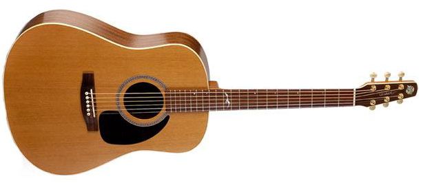 Seagull Artist Mosaic Acoustic Guitar, Semi Gloss Solid Cedar Top with 