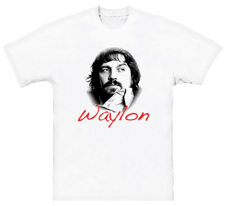 Waylon Jennings Country Music Star T Shirt  