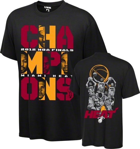 Miami Heat 2012 NBA Finals Champions Stencil Tee  