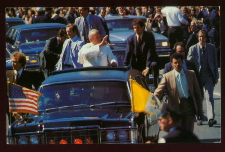112010 POPE JOHN PAUL II MOTORCADE WASHINGTON DC POSTCARD 1979  
