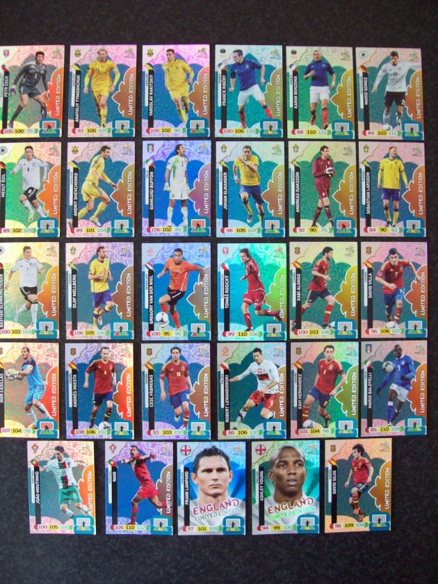 Panini Adrenalyn XL EURO 2012 Limited Edition Cards Choose from Menu 