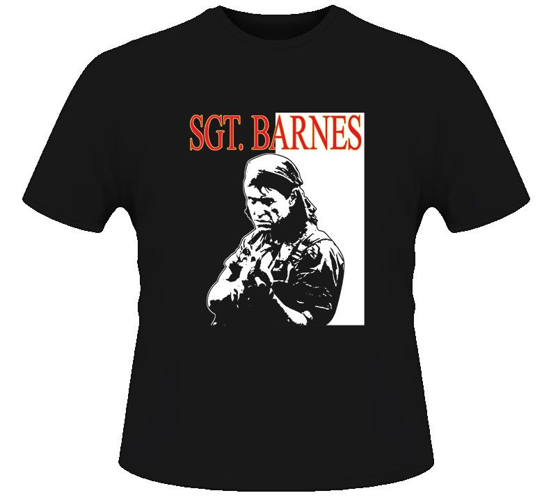 Platoon Barnes War Movie T Shirt  