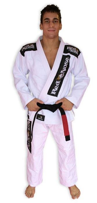 Red Nose Pit Bull Jiu Jitsu Gi White Size A4 bjj kimono  