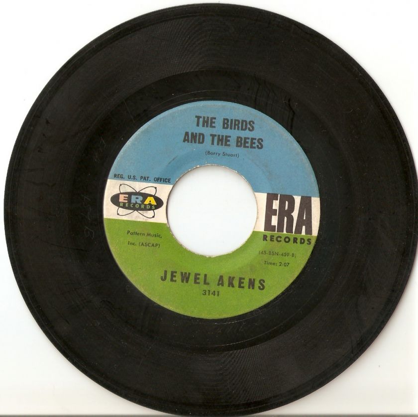 JEWEL AKENS The Birds and The Bees 45 ERA 1965 VG+  