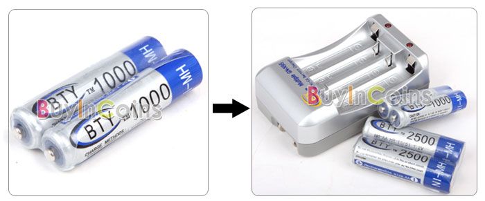 Ni MH AAA 3A 1000mAh 1.2V Aufladbare Batterie Akkus  