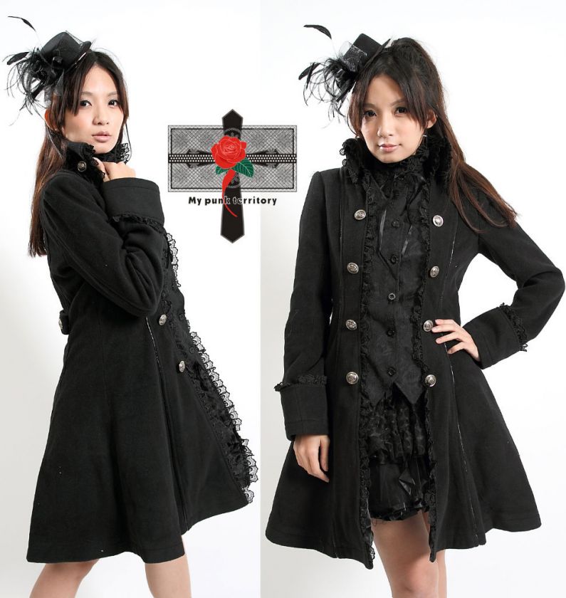 Retro Visual Kei EGL Floral Corset Vampire Gothic Coat  