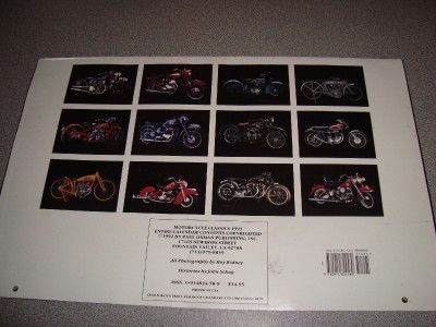 1993 MOTORCYCLE classic calendar,indian,hd,yale,triumph  