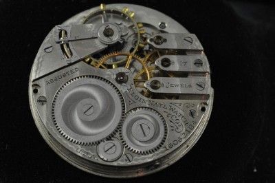 VINTAGE 16S ELGIN OPEN FACE POCKETWATCH MOVEMENT GRADE 381 3 FINGER 