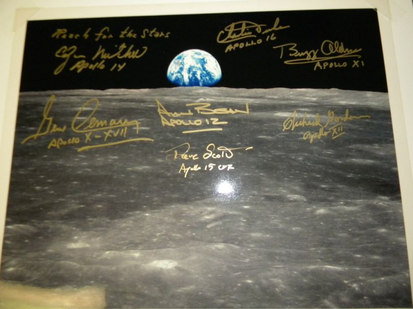   signed AUTOGRAPH AUTO MOON SHOT JSA LOA ALDRIN BEAN SCOTT GORDON