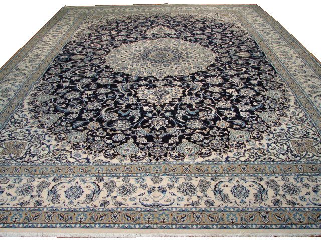 13X19 FINE PERSIAN NAIN RUG  SILK&WOOL   IRAN FREE SHIP  