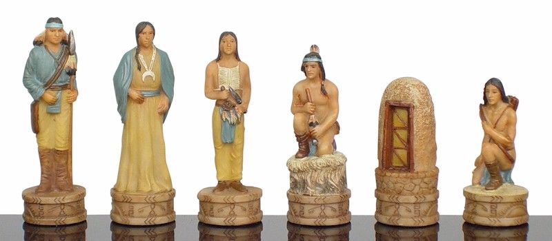 Cherokee & Navajo Indians Theme Chess Set  