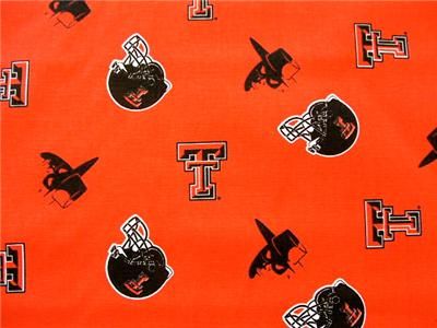 TEXAS TECH RED RAIDERS NCAA COLLEGE RED ALUMNI FABRIC  