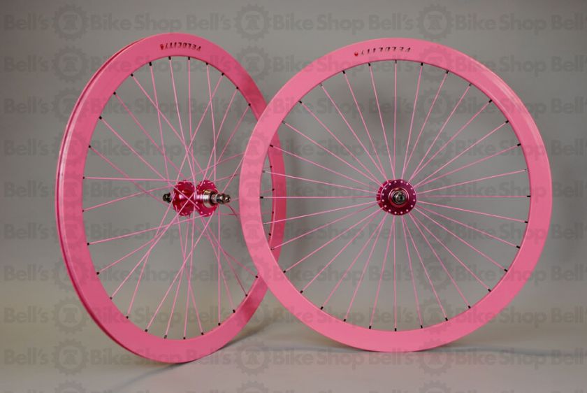 Velocity B43 Track Wheels SOLID PINK RADIAL Fixed Gear  