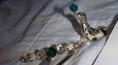 1928,GERRYS,SCOT MIRACLE NECKLACE,BROOCH,EAR GREEN  