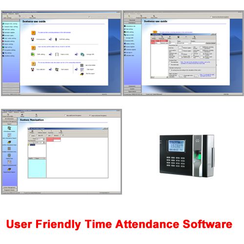 Fingerprint Time Attendance And Door System (Black)   Lock and unlocks 