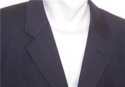 44R Jones New York SOLID DARK NAVY 100% WOOL sport coat suit blazer 