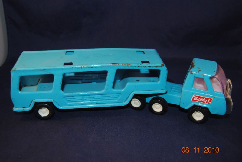 Vintage BUDDY L Stamped steel Car Transporter  