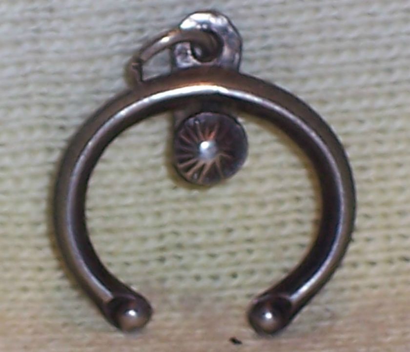 VINTAGE Sterling SOUTHWESTERN INDIAN NAJA Charm UNUSUAL  