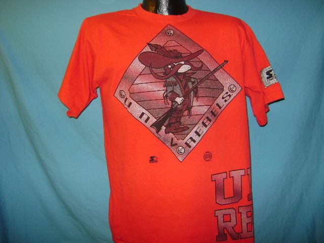 vintage UNLV RUNNING REBELS STARTER RED t shirt MED M  