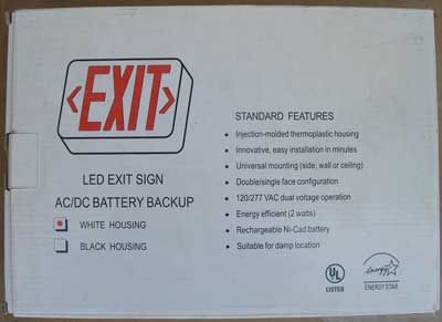   ni cad battery universal mounting suitable for damp location