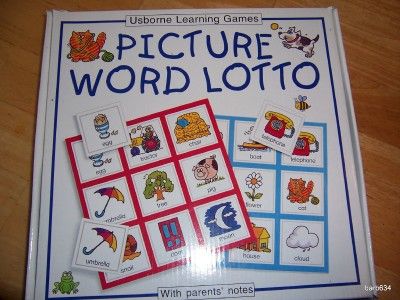 USBORNE LEARNING GAMES PICTURE WORD LOTTO  