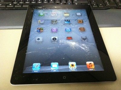 iPAD 2 16GB Wi Fi Black Tablet Apple   Broken for Repair 885909457588 