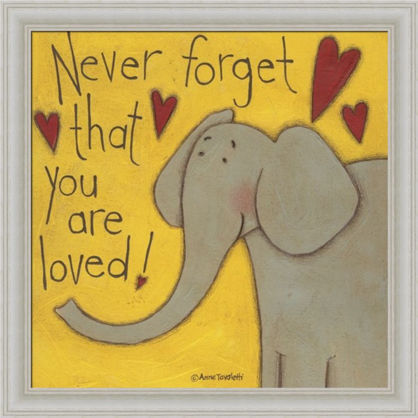 You are Loved by Anne Tavoletti Elephant Print Framed  