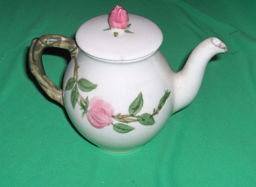 Vintage Franciscan China Pottery Desert Rose Small Coffee Pot Lid USA 