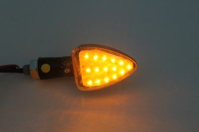 4pcs Motorcycle 15LED Turn Signals Lights Amber  