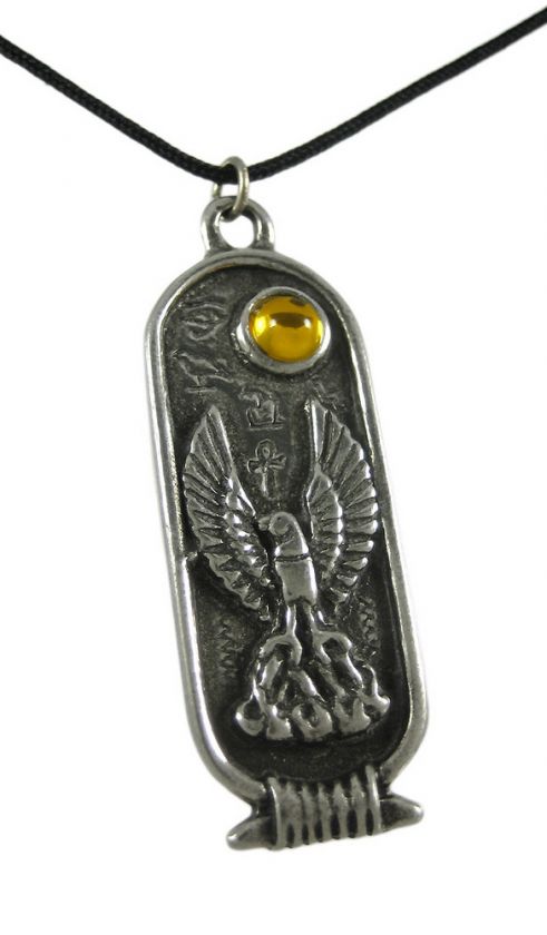 Egyptian Birth Sign Phoenix Pendant Necklace Jun July  