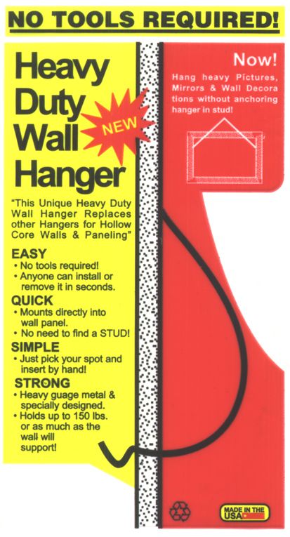 10pk   Hercules Picture Hangers   Heavy Duty Wall Hook  