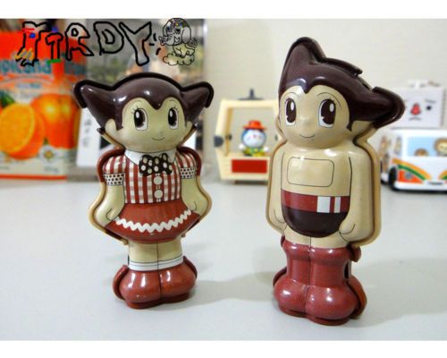 SET OF 2 TIN TOY ASTRO BOY ROBOT NO.6 & NO.9 OLD STYLE FIGURE Tezuka 