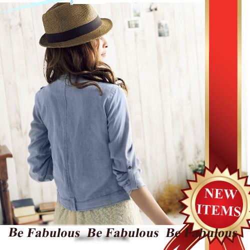 Sweet Lace Denim Atmosphere Zipper Jacket M L XL 1X 2X  