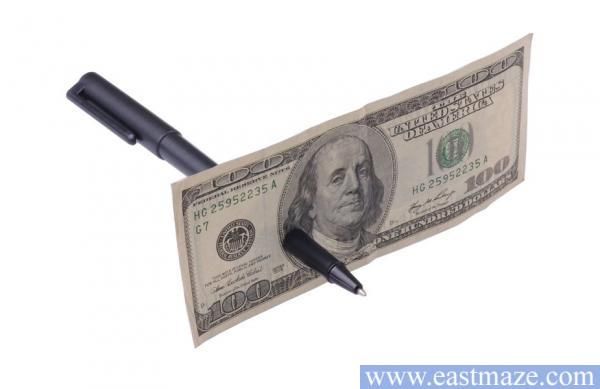 Magic Trick Toy Tool   Pen Through Paper Money SEE DEMO  