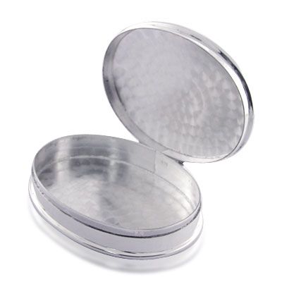 33.00 gm Sterling Silver Oval Pill Box  (PB 06)  