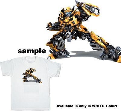 Transformer Bumblebee action pose Adult UNISEX T Shirt  