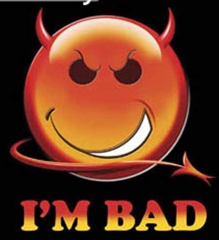 SMILEY FACE IM BAD FUNNY T SHIRT HAPPY FACE YL 3X  