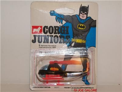 CORGI JR.(78)BATMAN(BATCOPTER)JUNIORS)MOC,MIP,MISB,NOC 1976  