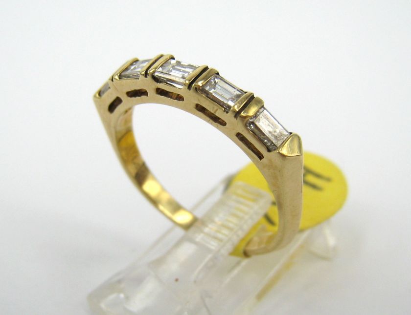 Diamond .75ct Straight Baguette Diamond 14K Gold Ring  