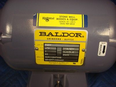 BALDOR GRINDER BUFFER BG34 .75 HP 115/230V 6.4 AMP NEW  