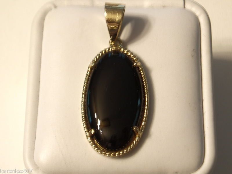 Omega Slide Black Onyx 14 kt Gold with Custom Made Bale  