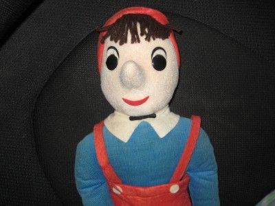 VINTAGE PINOCCHIO FELT DOUGLAS CUDDLE TOY N.H. ORIG TAG  