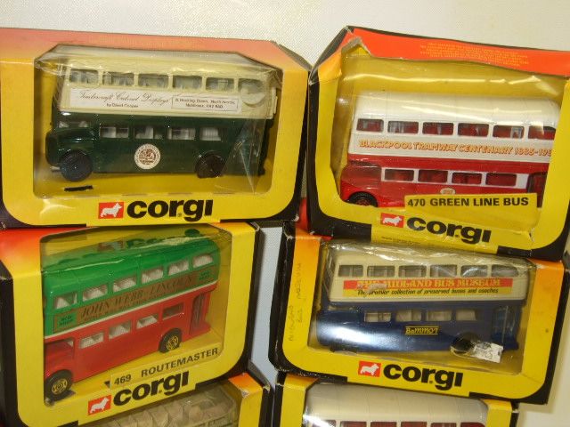 Corgi Group of 6 Routemaster Buses, 1/64 Scale  