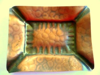 Vintage 1950s Gregorian Copper Handmade TRAY # 523 MINT  