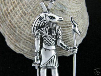 SETH SET Egyptian God, Silver Jewelry, Pendant  