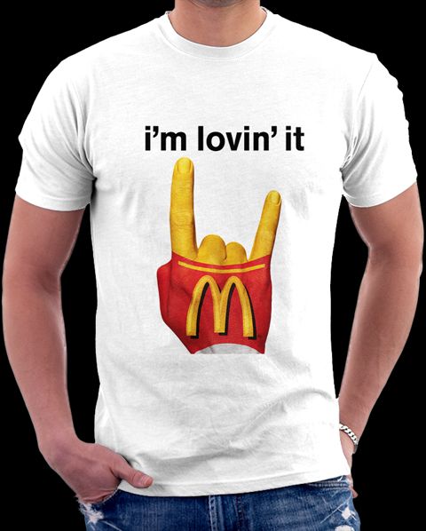 New McDonalds Rock N Fries Im Lovin It White T shirt  