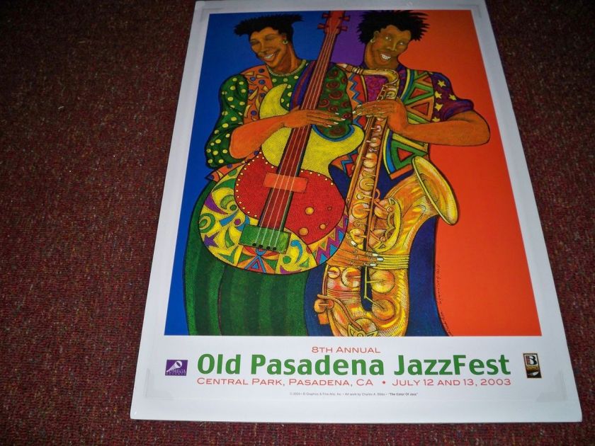   PASADENA JAZZ FEST 1998 & 2003 (2) Paintings by CHARLES BIBBS  