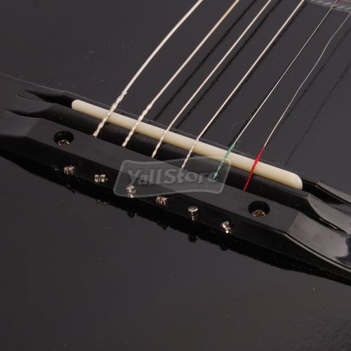 38 Black Acoustic Guitar 6 String + Pick  